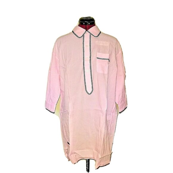 Ekouaer Other - Ekouaer Women's Nightgown Sleep Shirt Pink Black Size Large Loungewear Sleepwear